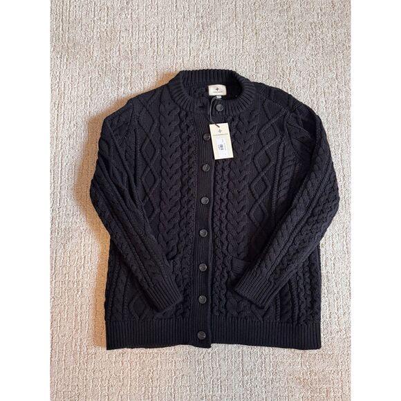 NWT Tuckernuck Black Knitted Cardigan - Medium - Picture 1 of 4